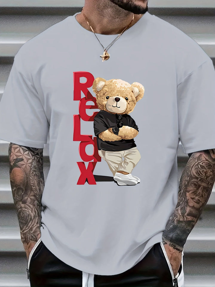 Men's T-shirt | Bear Print | Trendy & Comfortable | Premium Polyester