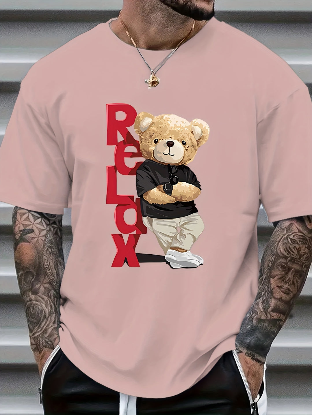 Men's T-shirt | Bear Print | Trendy & Comfortable | Premium Polyester