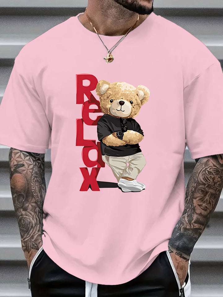 Men's T-shirt | Bear Print | Trendy & Comfortable | Premium Polyester