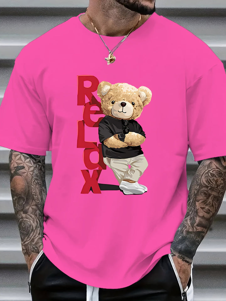 Men's T-shirt | Bear Print | Trendy & Comfortable | Premium Polyester