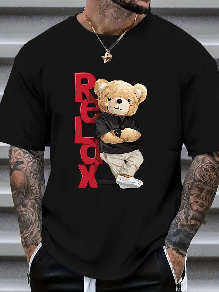 Men's T-shirt | Bear Print | Trendy & Comfortable | Premium Polyester