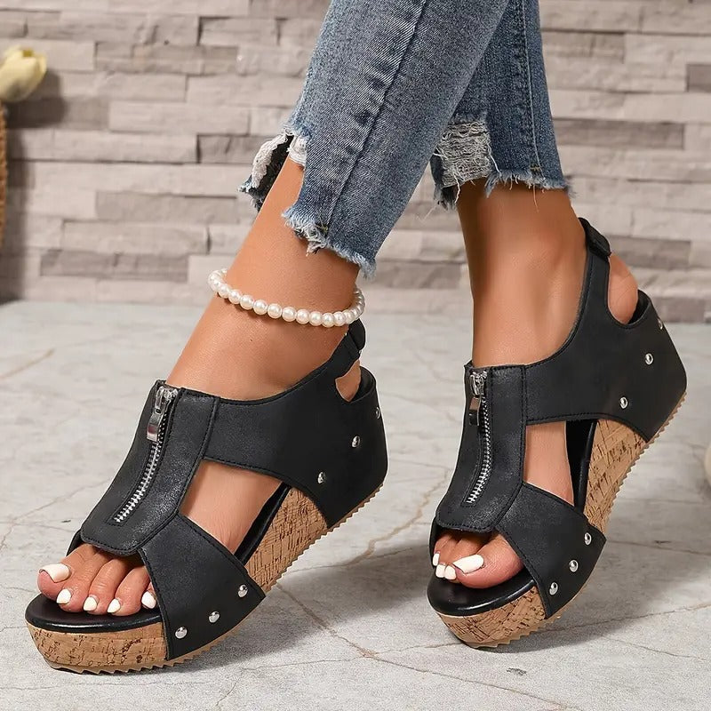 Platform Sandals | Retro Wedge & Open Toe | Zip & Platform | Summer Comfort