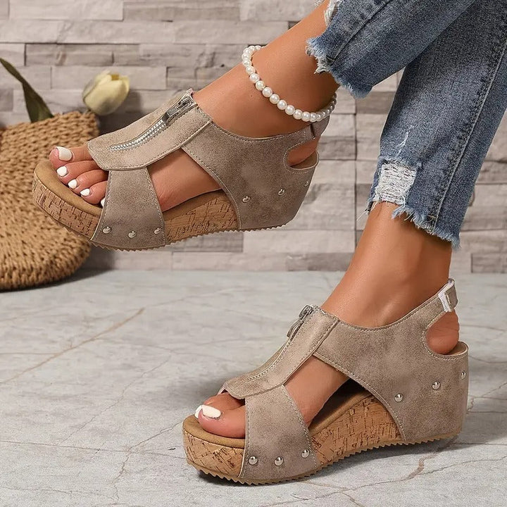 Platform Sandals | Retro Wedge & Open Toe | Zip & Platform | Summer Comfort