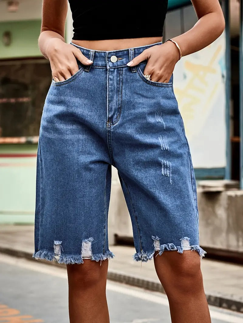 Women shorts | High Waist & Stretch Denim | Summery & Comfortable | Trendy Everyday Style