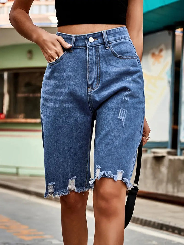 Women shorts | High Waist & Stretch Denim | Summery & Comfortable | Trendy Everyday Style