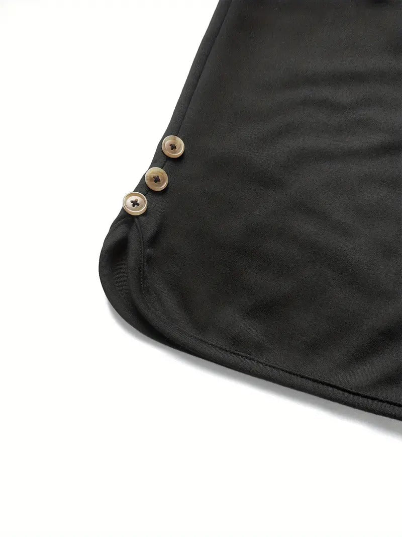 Women's 3-Piece Trousers Set | Cropped Summer Trousers with Side Closure | Casual & Light Style