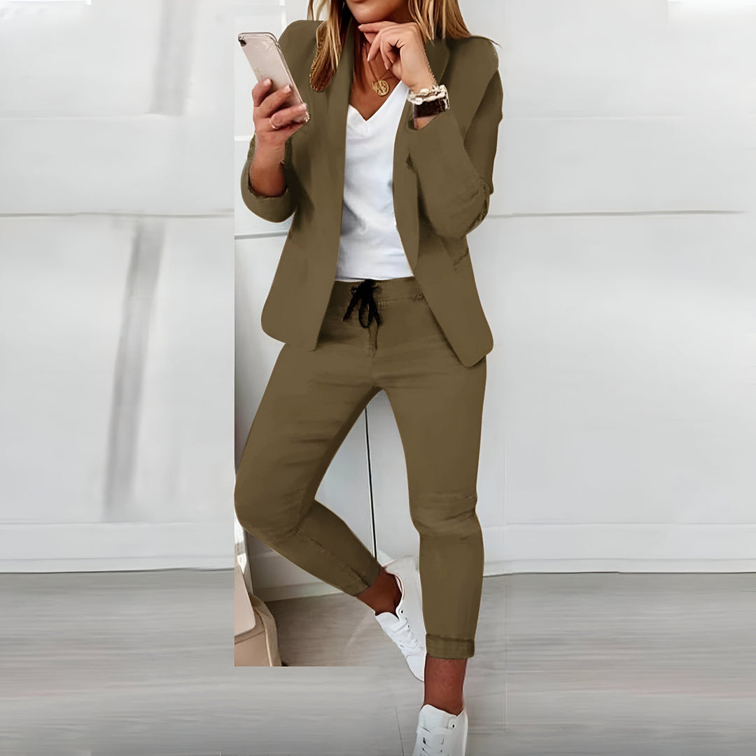 Women’s Blazer Set | Tailored Jacket & Slim Trousers