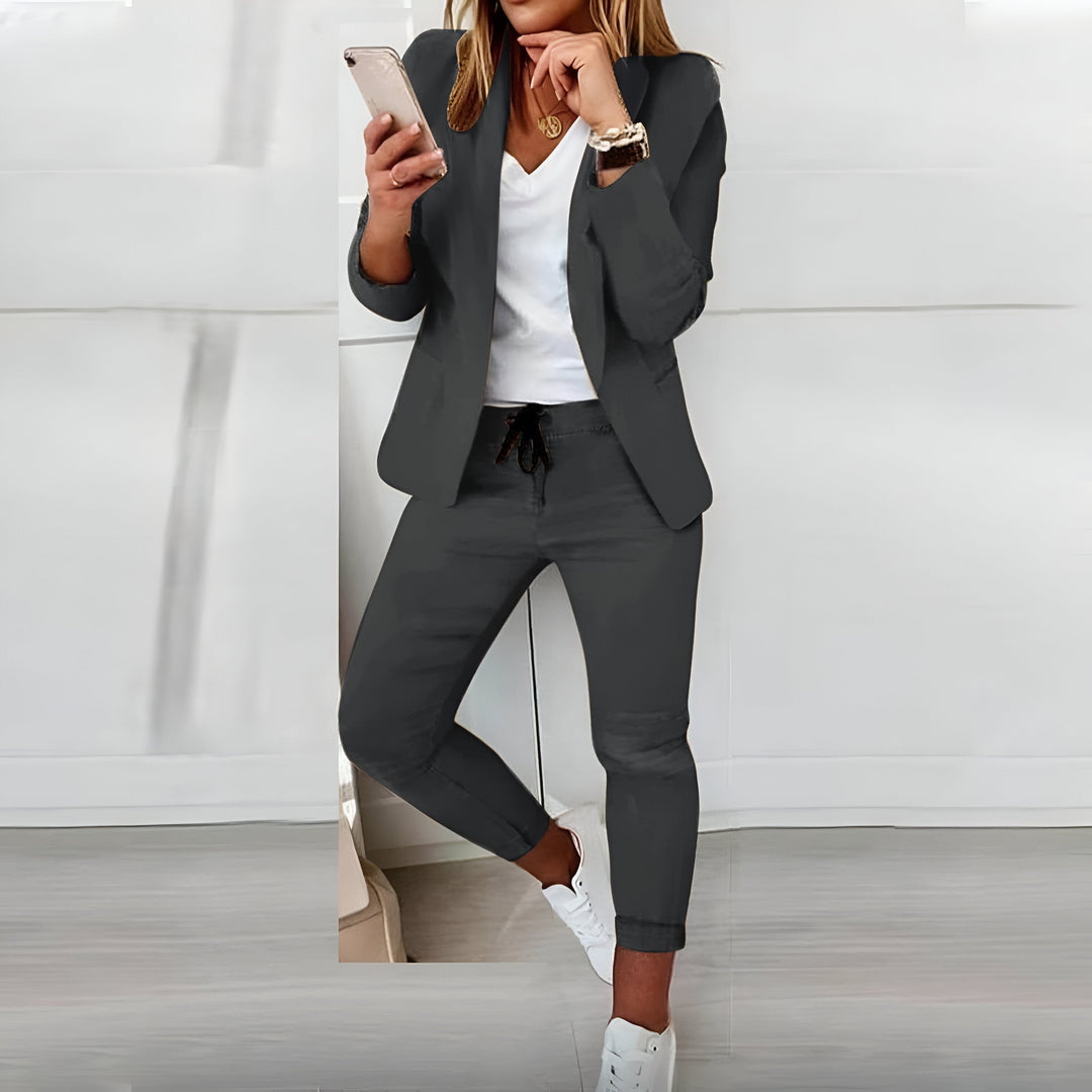 Women’s Blazer Set | Tailored Jacket & Slim Trousers