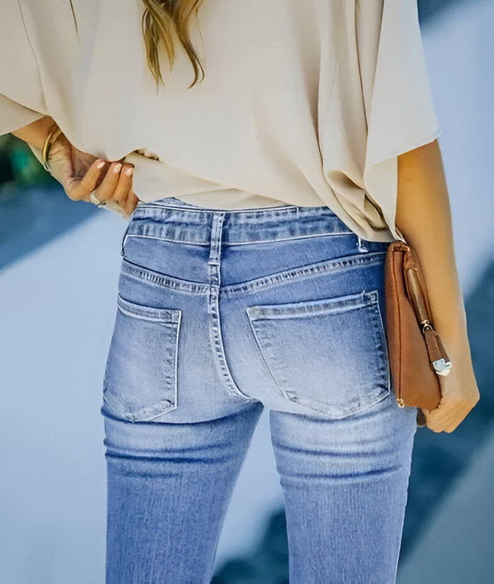 Women’s Jeans | High Waist & Flared Legs | Stretch Fit | Vintage Wash