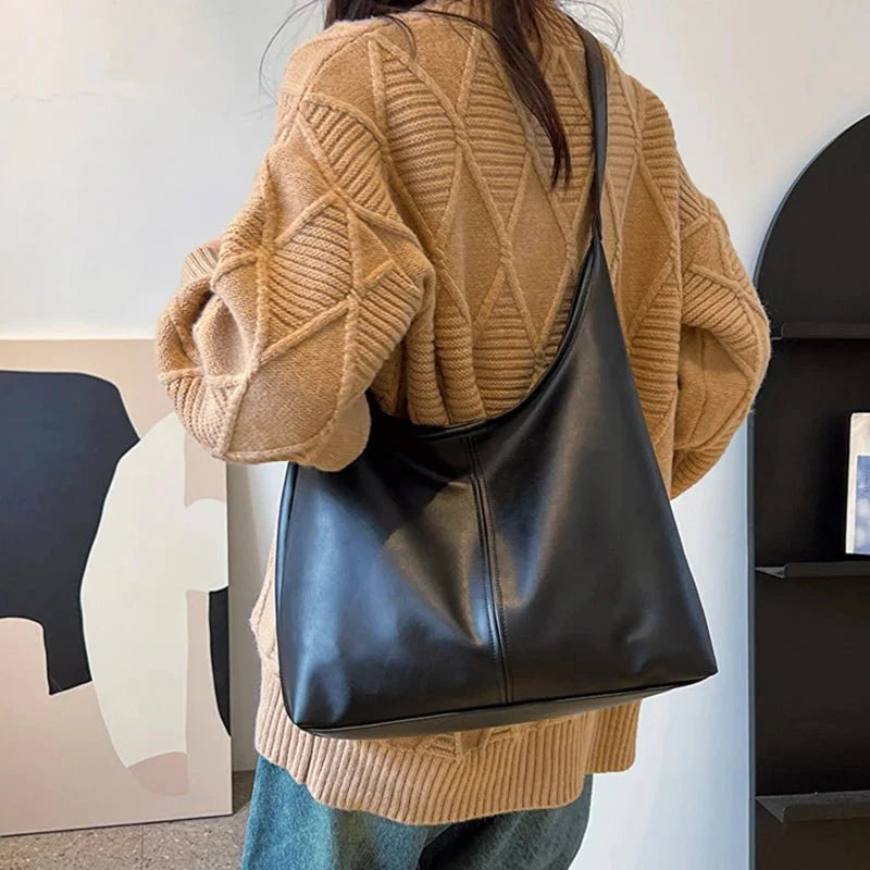 Women's Leather Bag | Vintage Shoulder Bag | Large Capacity | Soft Leather