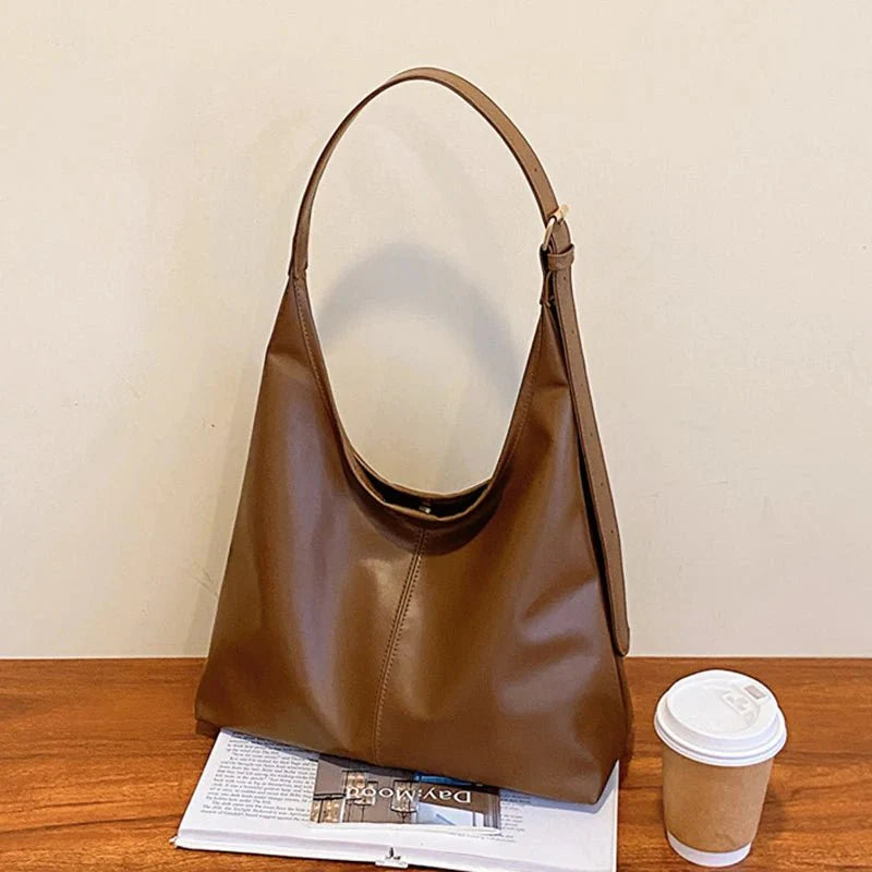 Women's Leather Bag | Vintage Shoulder Bag | Large Capacity | Soft Leather
