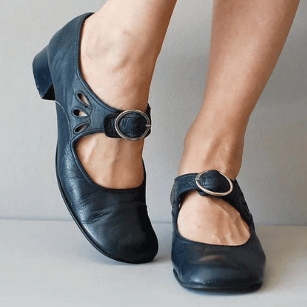 Women's Pumps | Low Heel & Comfortable | Buckle & Strap | Soft Sole for Everyday