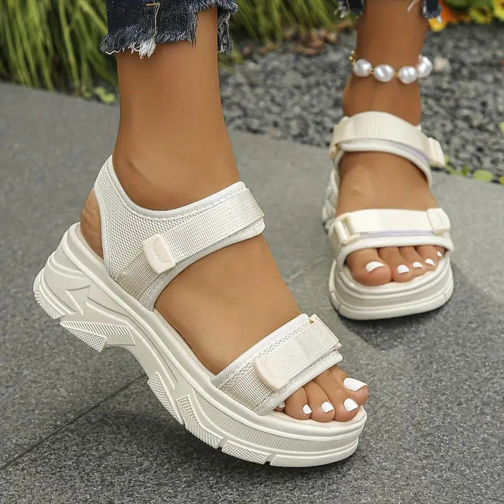 Women’s Sports Sandals | Fabric Upper & Platform Sole | Adjustable Strap | Open Toe