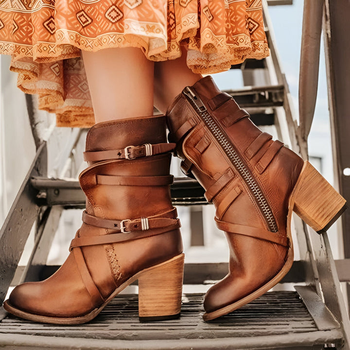 Women’s Winter Boots | Mid-Height | Shoes | Block Heels | Handmade & Comfortable